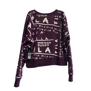 FILA Graphic Logo Sweatshirt Purple Large‎